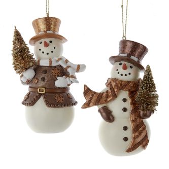 Enchanted Forest Snowman Ornaments