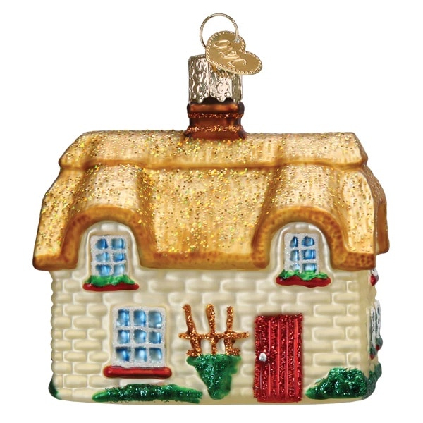 English Cottage Ornament Old World Christmas Back