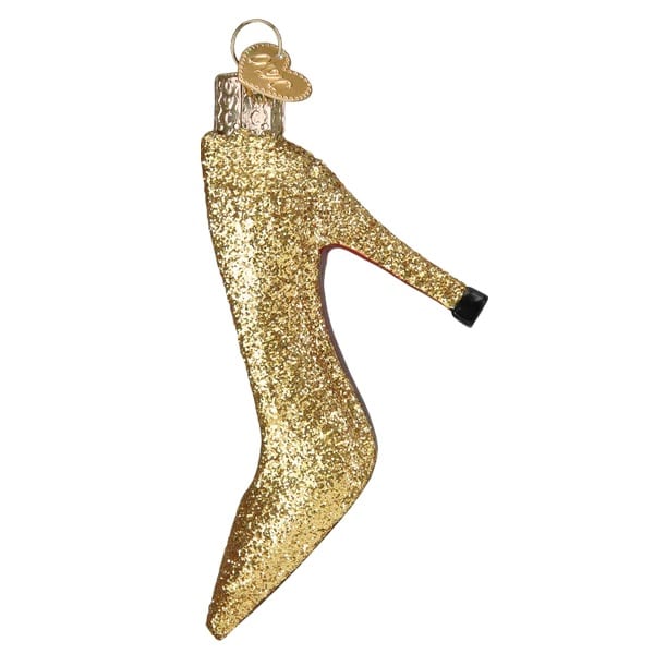 Glam Heel Ornament Old World Christmas Side