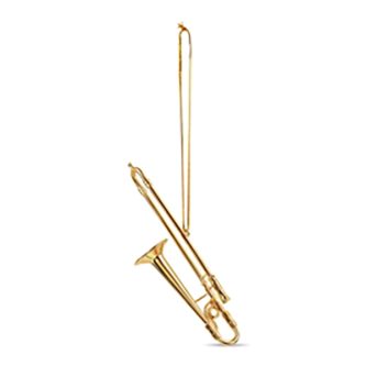 Gold Trombone Ornament