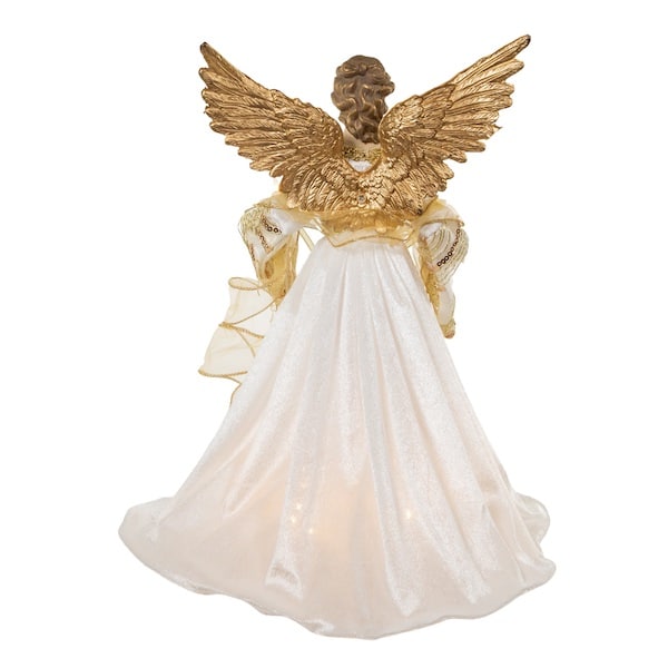 Golden Swirl Gown Angel Tree Topper Back