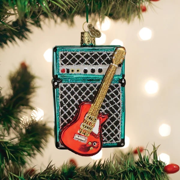 Guitar and Amp Ornament Old World Christmas