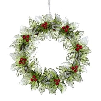 Holly Berry Wreath Ornament