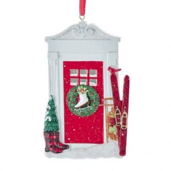 Home For Christmas Door Ornament Personalize