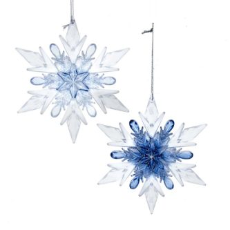 Icy Blues Snowflake Ornaments