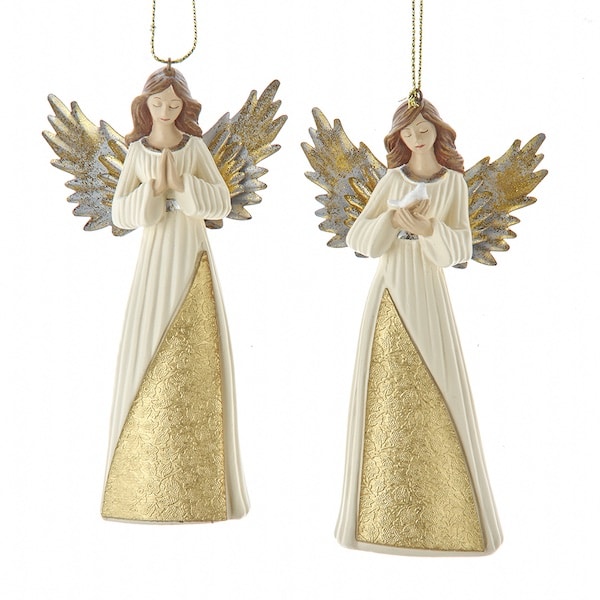 Ivory Golden Angel Ornaments