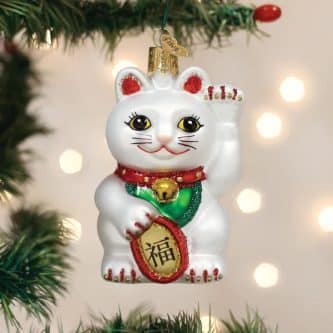 Lucky Cat Ornament Old World Christmas