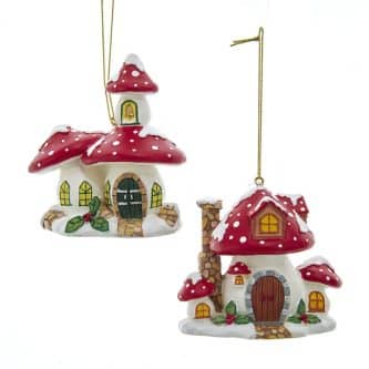 Merry Mushroom Church Or Cottage Ornaments