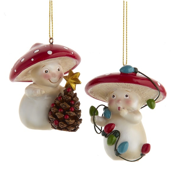 Merry Mushrooms Decorating Ornaments