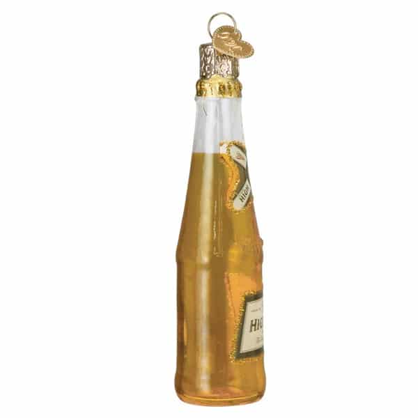 Miller High Life Bottle Ornament Old World Christmas Side