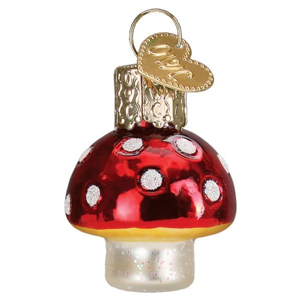 Mini Lucky Mushroom Ornament Old World Christmas Back