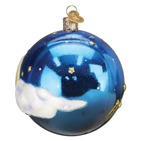 Moon Glow Round Ornament Old World Christmas Side