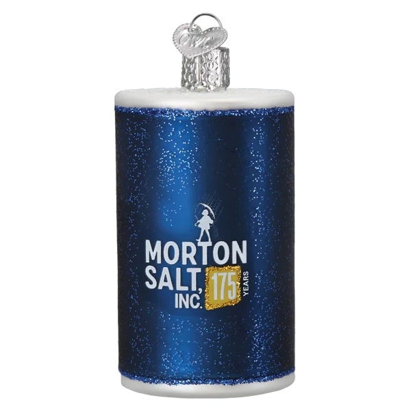 Morton Salt Canister Ornament Old World Christmas Back