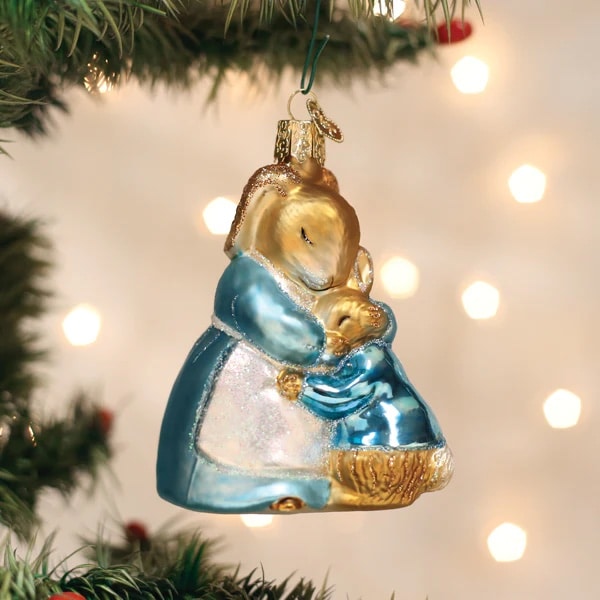 Mrs Rabbit and Peter Ornament Old World Christmas