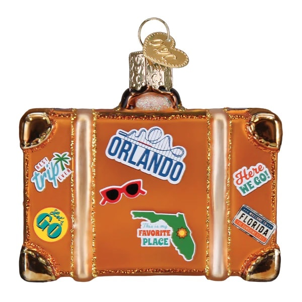 Orlando Suitcase Ornament Old World Christmas Back