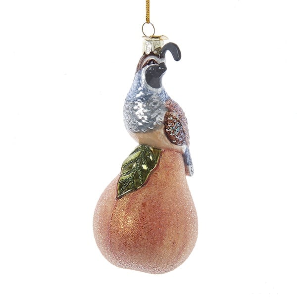 Partridge on Pear Ornament