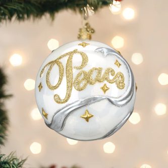 Peace Joy Round Ornament Old World Christmas