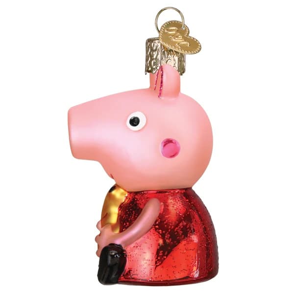 Peppa Pig with Teddy Ornament Old World Christmas Side