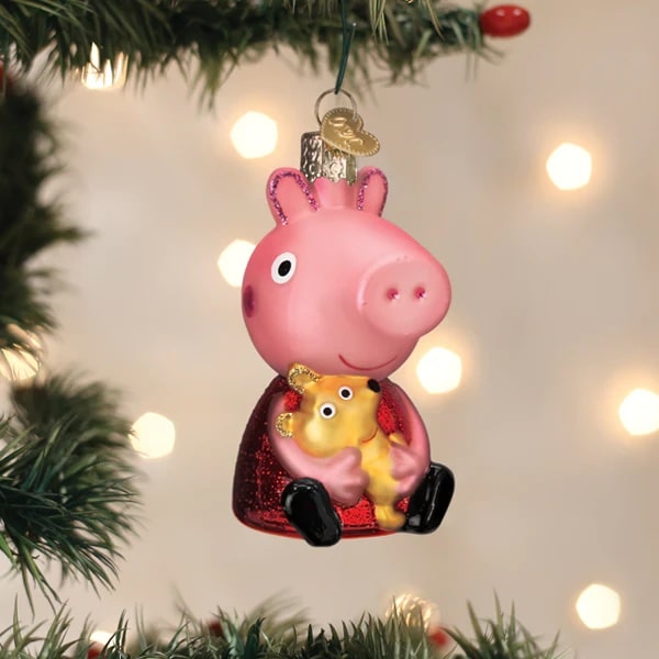 Peppa Pig with Teddy Ornament Old World Christmas