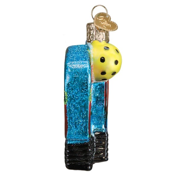 Pickleball Paddles Ornament Old World Christmas Side