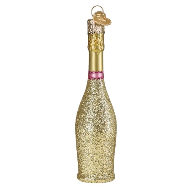 Prosecco Bottle Ornament Old World Christmas Back