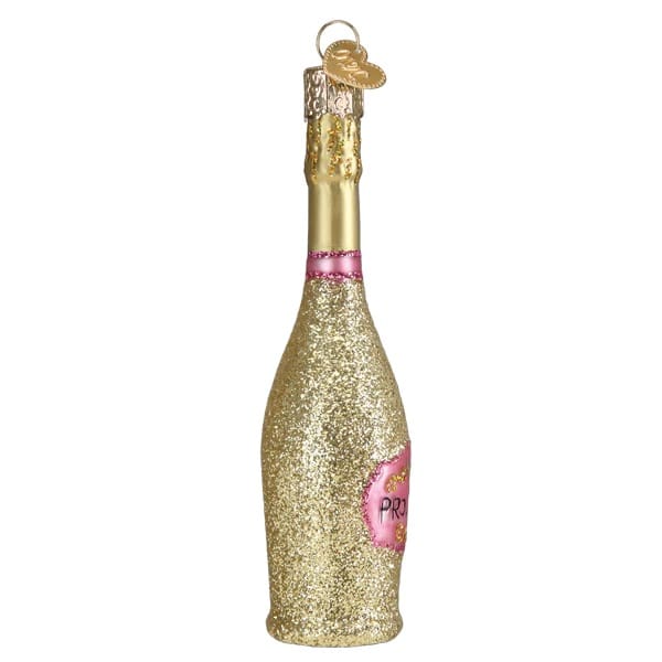 Prosecco Bottle Ornament Old World Christmas Side