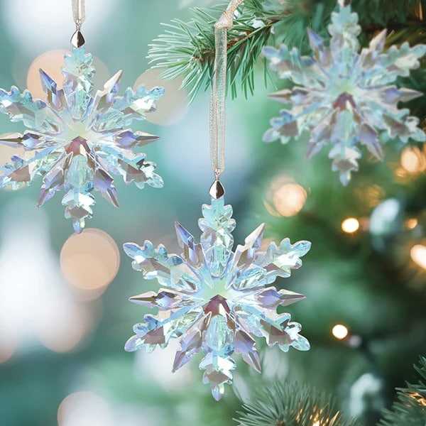 Radiant Crystal Snowflake Ornament Old World Christmas Glamour Shot