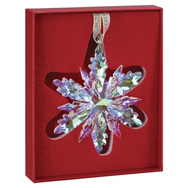 Radiant Crystal Snowflake Ornament Old World Christmas Open Box