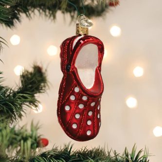 Red Rubber Clog Ornament Old World Christmas