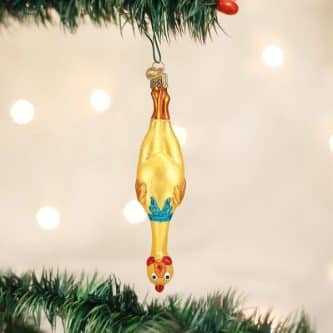 Rubber Chicken Ornament Old World Christmas