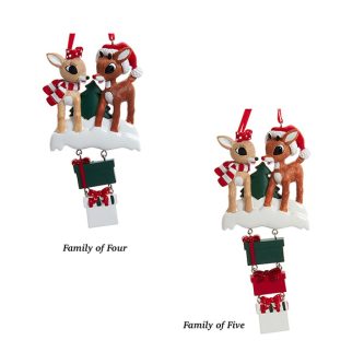 Rudolph And Clarice Family Ornament Personalize 2