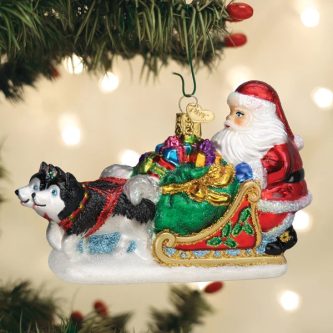 Santas Dog Sled Ornament Old World Christmas