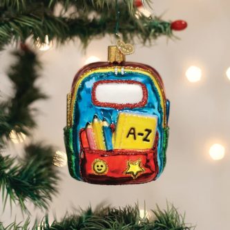 School Backpack Ornament Old World Christmas