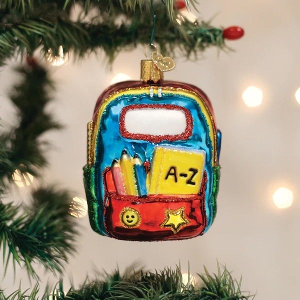 School Backpack Ornament Old World Christmas