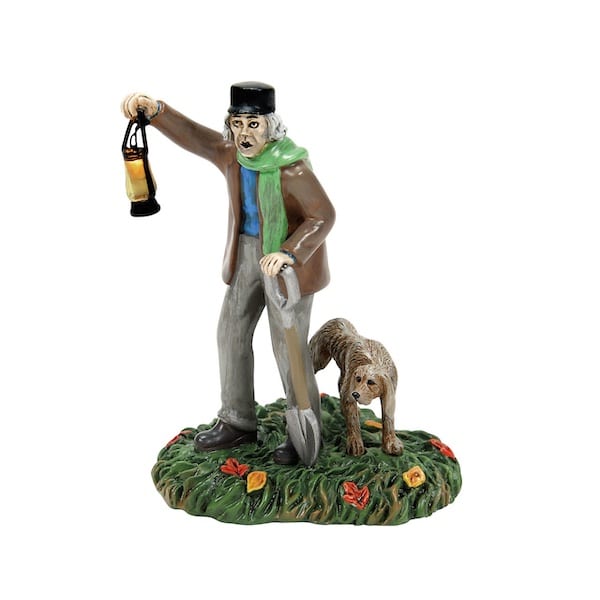 Silas Crump His Dog Bones Halloween Village Dept 56