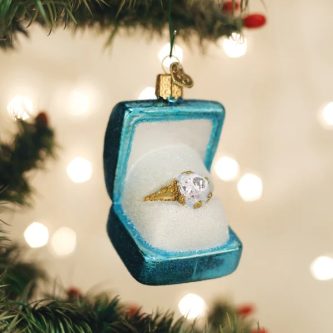 Something Blue Ring Box Ornament Old World Christmas