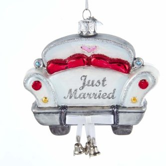 Wedding Car Just Married Ornament