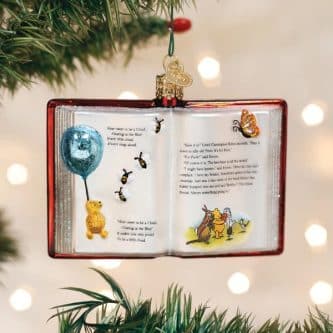 Winnie the Pooh Book Ornament Old World Christmas