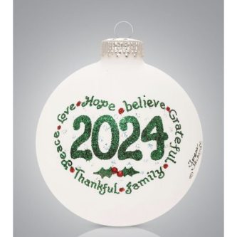 2024 Hope Believe Glass Ball Ornament
