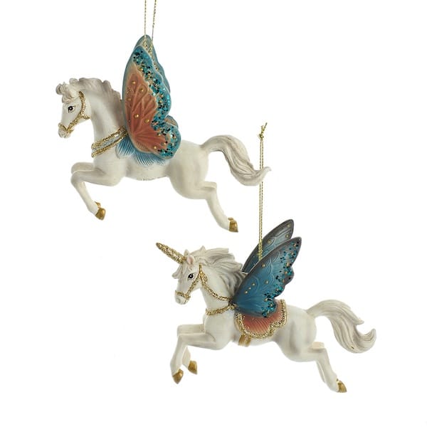 Butterfly Wing Pegasus or Unicorn Ornaments