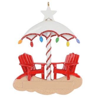 Christmas On The Beach Ornament Personalize
