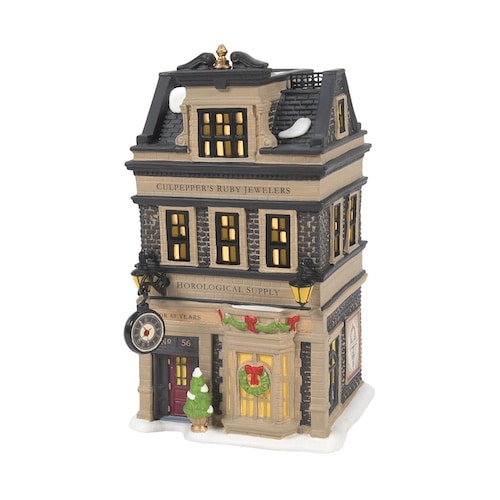 Culpeppers Ruby Jewelers Dickens Village Dept 56 Front