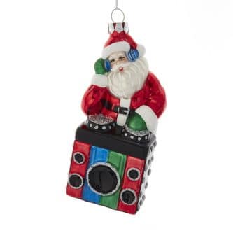 DJ Santa Spins Ornament