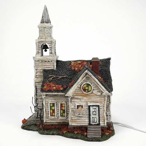 Fallen Church of Fallwell Halloween Village Dept 56 Side Two