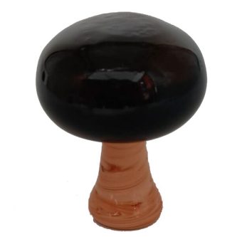 Glass Dark Mushroom Ornament
