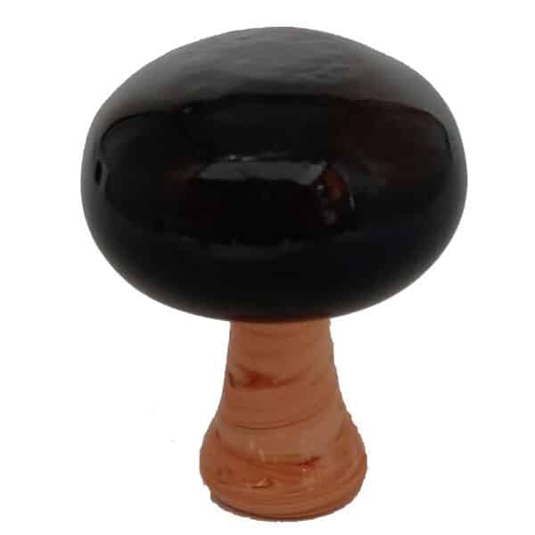 Glass Dark Mushroom Ornament