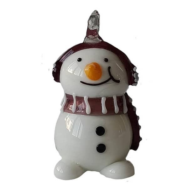 Glass Snowman Ornament