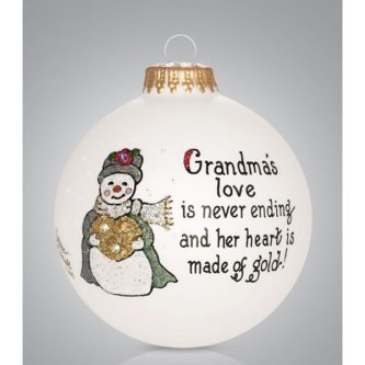 Grandma Love Glass Ball Ornament