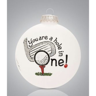 Hole In One Glass Ball Ornament