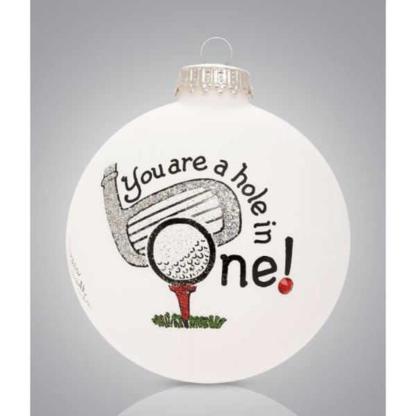 Hole in One Glass Ball Ornament